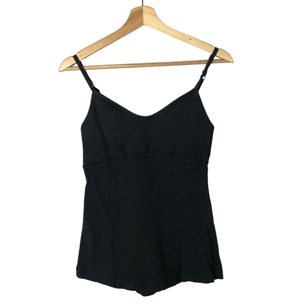 Lululemon Dark Charcoal Gray Fitted Athletic Tank Top 8